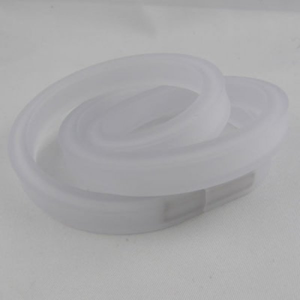 0.50 Cm PVC hohl rechteckig Wei&szlig;