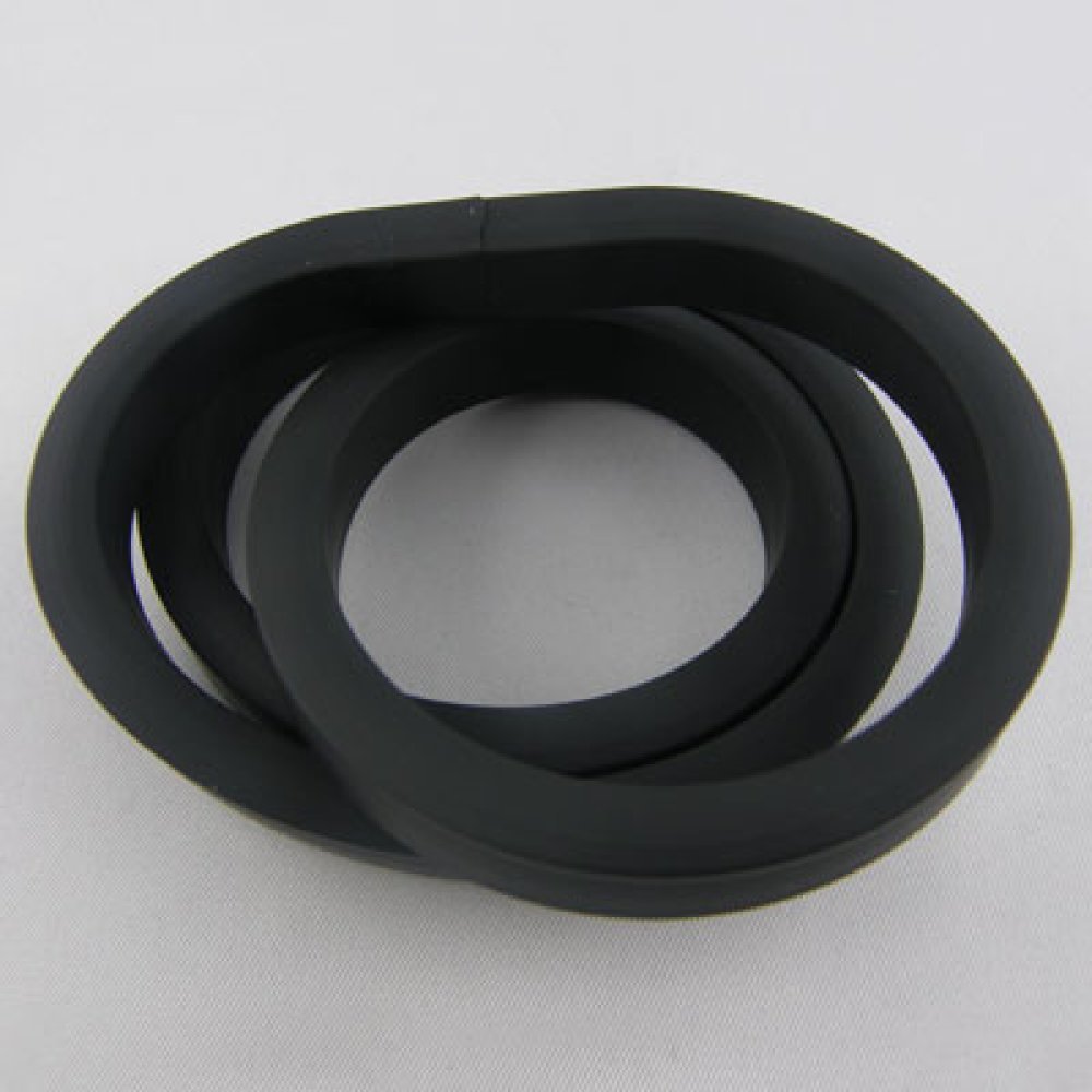 0.50 Cm PVC hohl rechteckig Schwarz