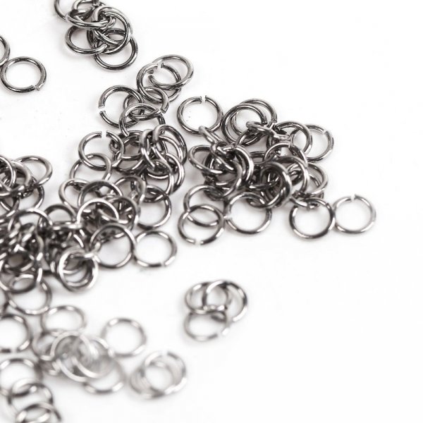 10 Verbindungsringe offen 04 mm Rostfrei Nr. 01-02