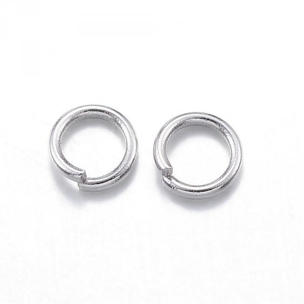 10 Anneaux de jonction ouvert 03 mm Inoxydable argent 03