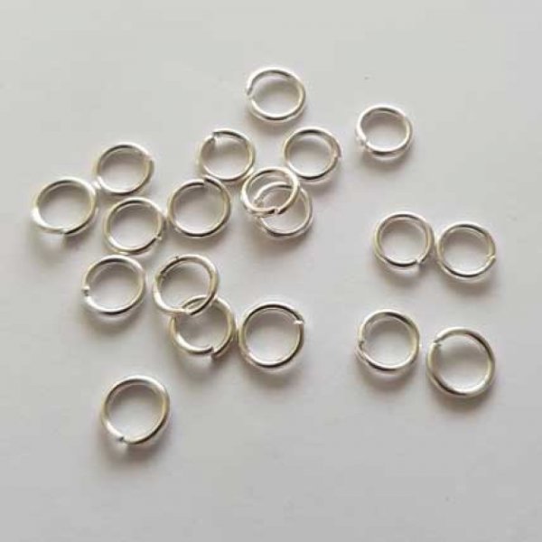 10 Anneaux de jonction ouvert 06 mm Argent N&deg;01