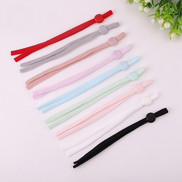 10 elastische B&auml;nder rosa Schnur mit verstellbarer Schnalle Befestigung f&uuml;r Masken...