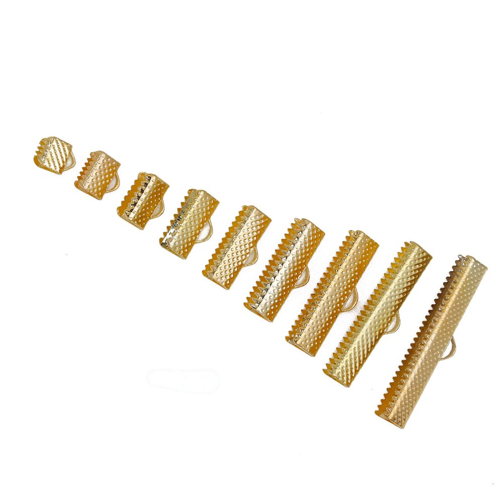 10 Embouts griffe pour cordon 06 x 08 mm Doré