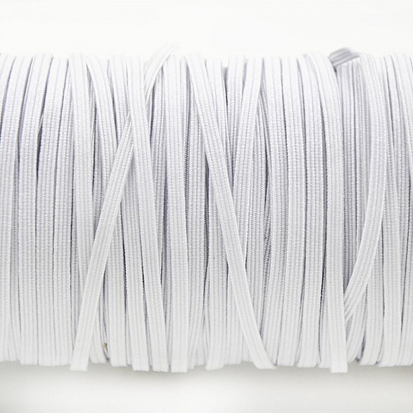 10 Meter Gummiband Flachmaske 5 mm WEISS Nr. 02