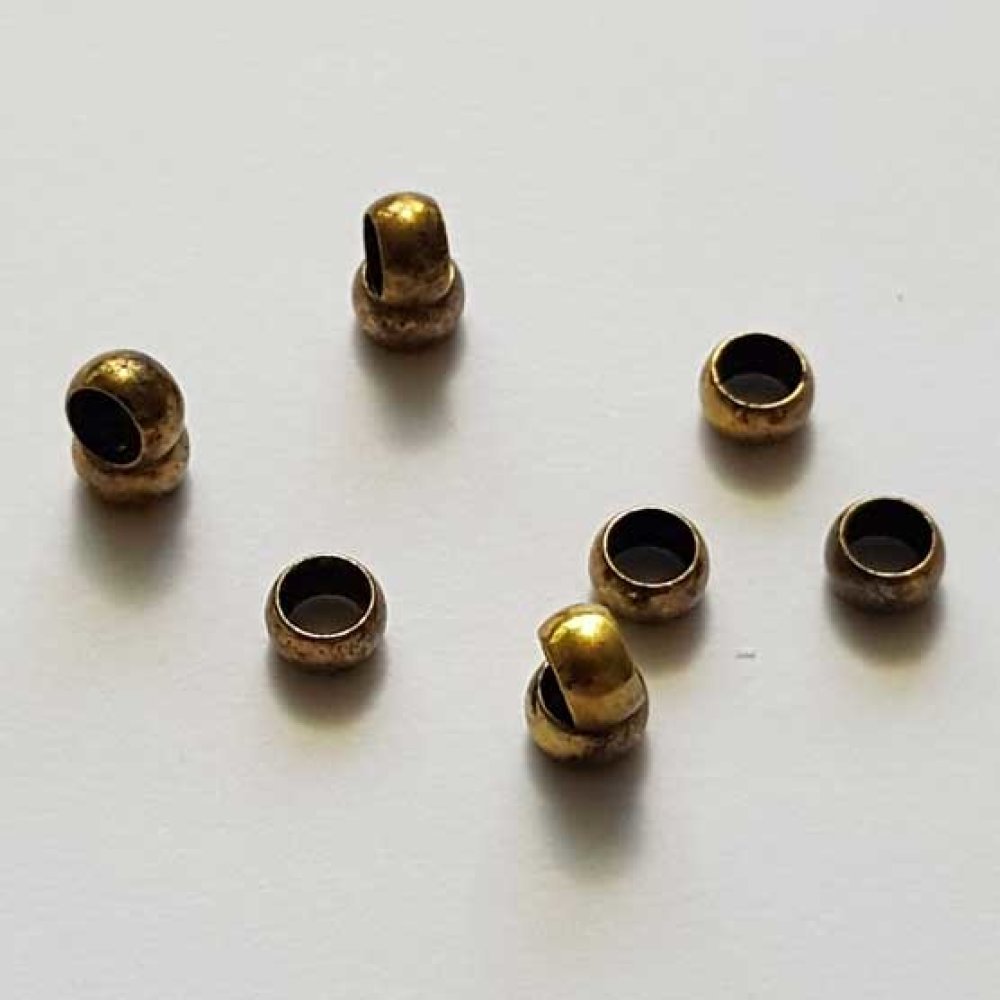 10 Perles à écraser de 3 mm Bronze