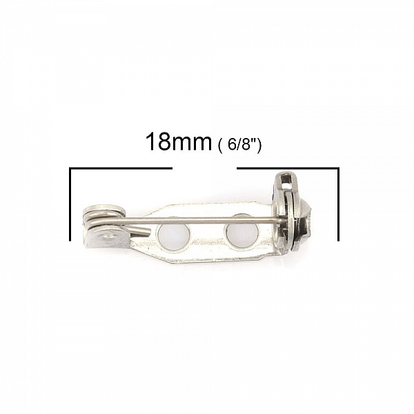 10 Halterungen f&uuml;r Stifte 18mm Edelstahl Nr. 01