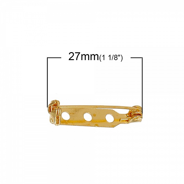 10 Stifthalter 27mm Nr. 01 Vergoldet