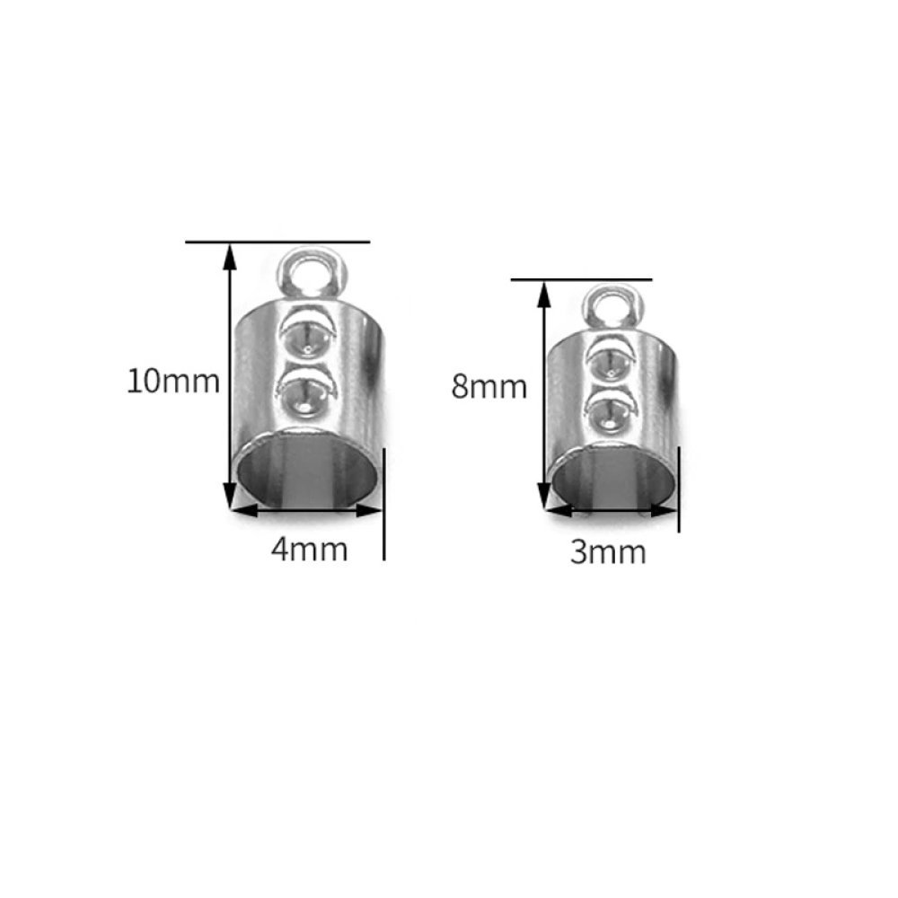 10 Bits zum Kleben Quetschen Zwicken Biegen 2mm x 8mm aus Edelstahl