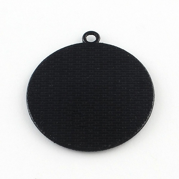 10 Halterungen Cabochons 30mm schwarz, Anh&auml;nger Cabochons 06NR