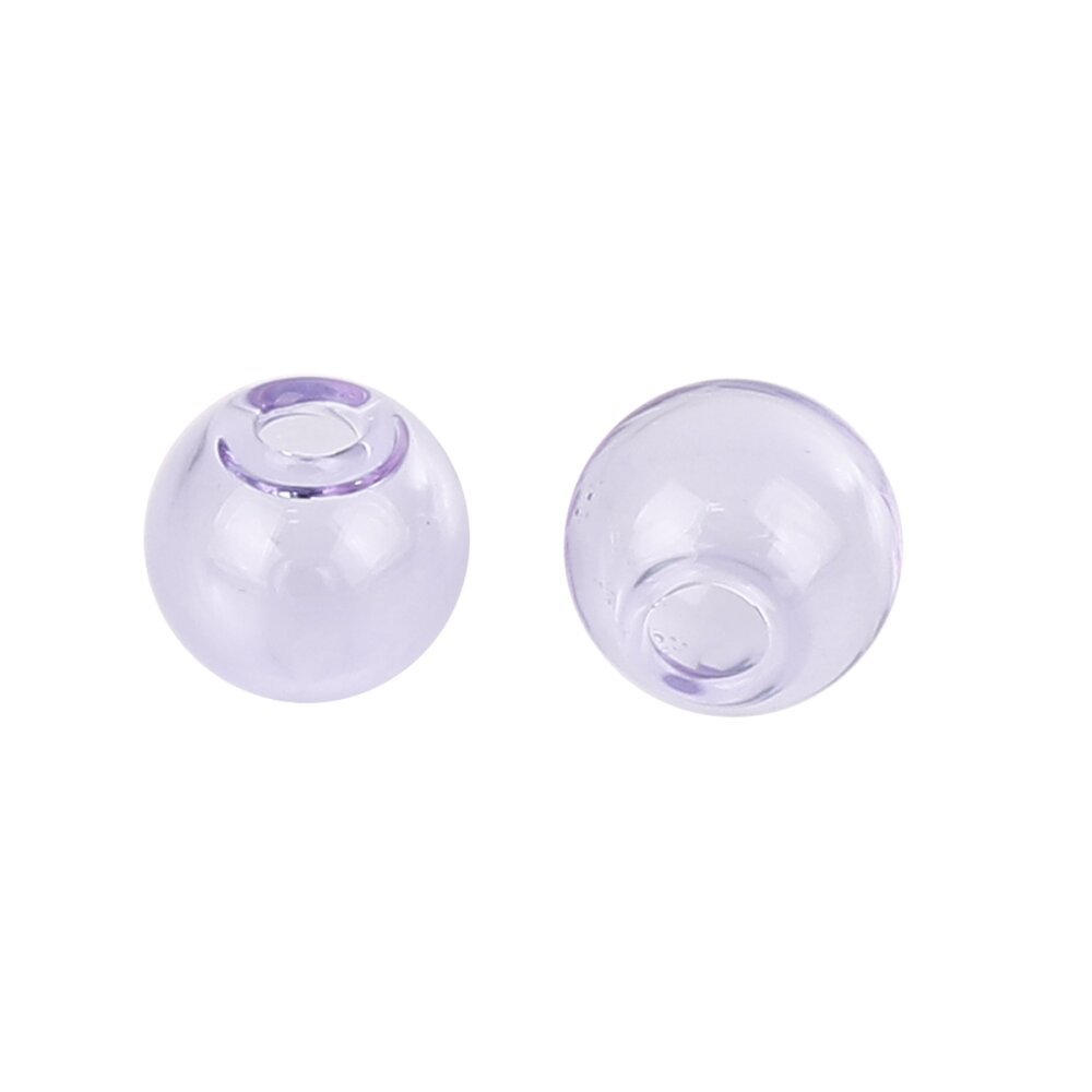 1 Runde Glaskugel zum Füllen 12mm Violett