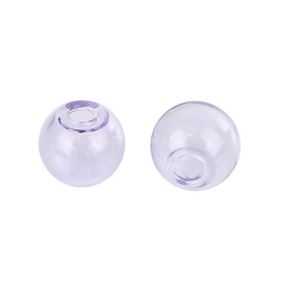 1 Runde Glaskugel zum Füllen 20mm Violett