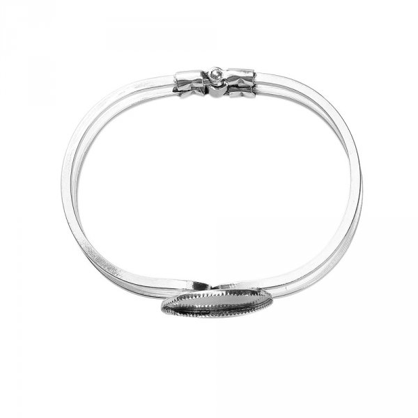 1 Bracelet support cabochon + 1 cabochon verre 25mm N&deg;02