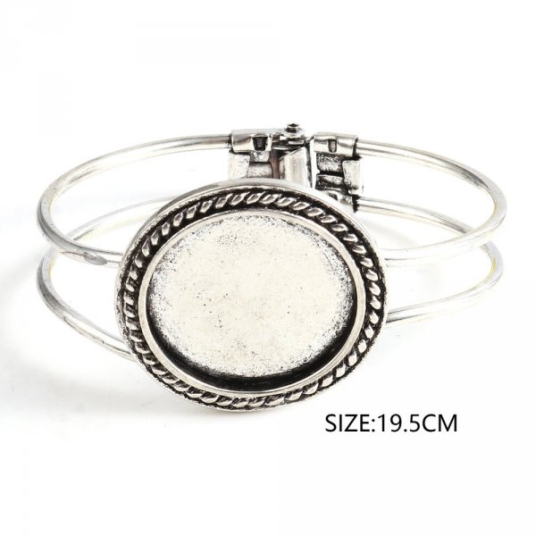 1 Bracelet support cabochon + 1 cabochon verre 25mm N&deg;03