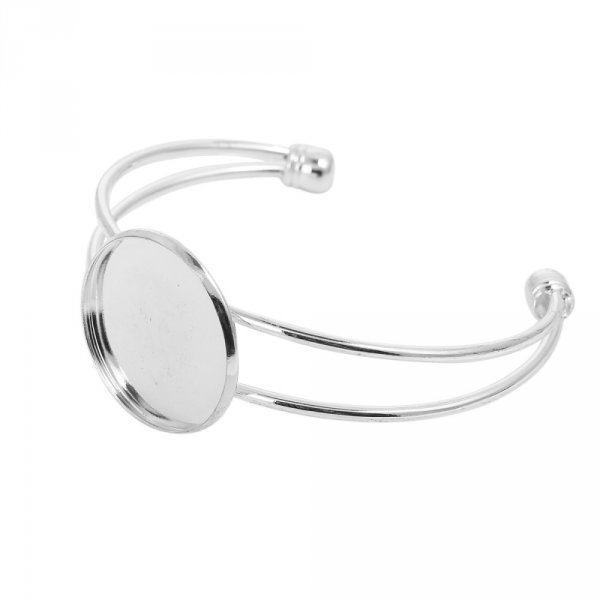 1 Armband mit Cabochon-Halterung + 1 Glas-Cabochon 25 mm Nr. 01