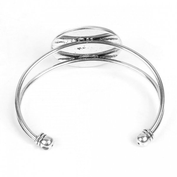 1 Armband mit Cabochon-Halterung + 1 Glas-Cabochon 30 mm Nr. 01