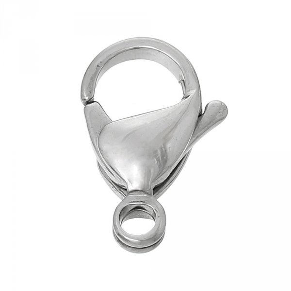 1 Verschluss Edelstahl Karabinerhaken 15 x 9 mm