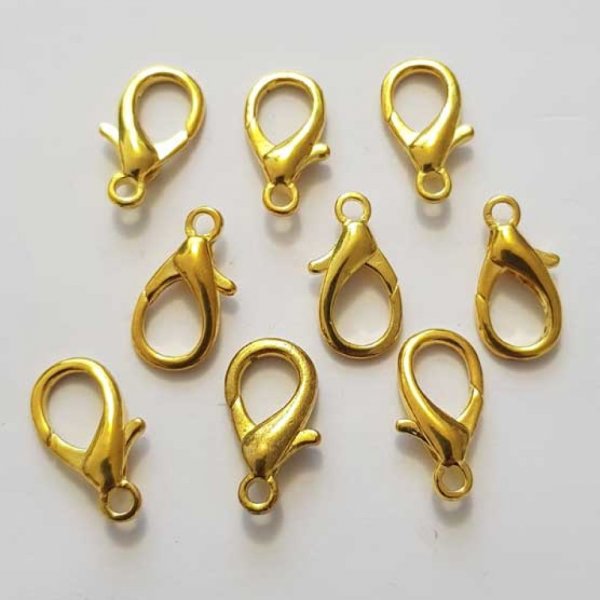 1 Fermoir Mousqueton 23 x 12 mm dor&eacute;