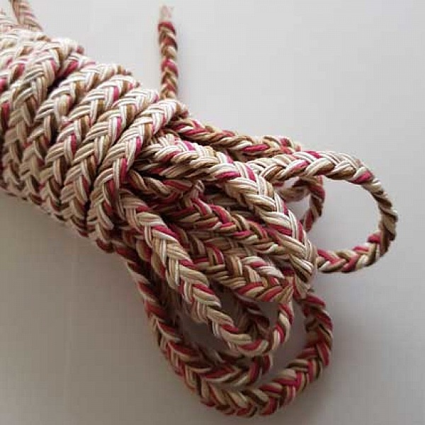 1 M&egrave;tre Lani&egrave;re cordon tress&eacute; 09 mm Multicolore N&deg;01