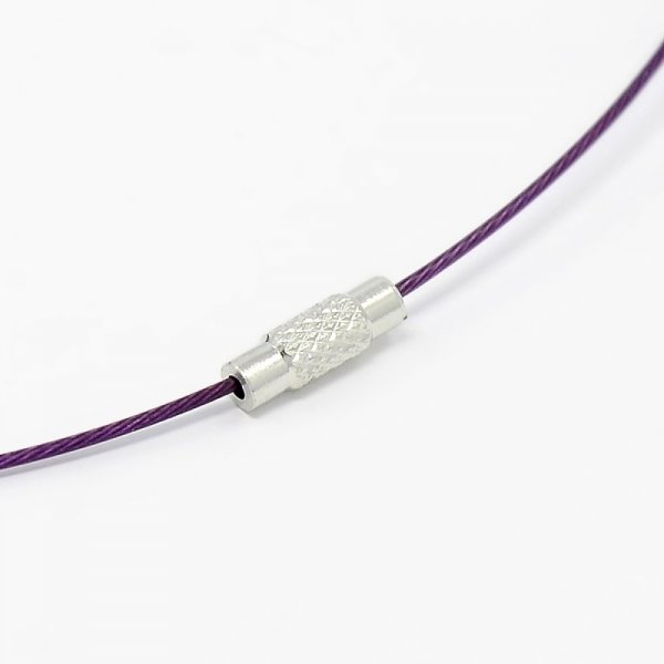 1 Halsband mit starrem Draht violett Schraubverschluss Nr. 01