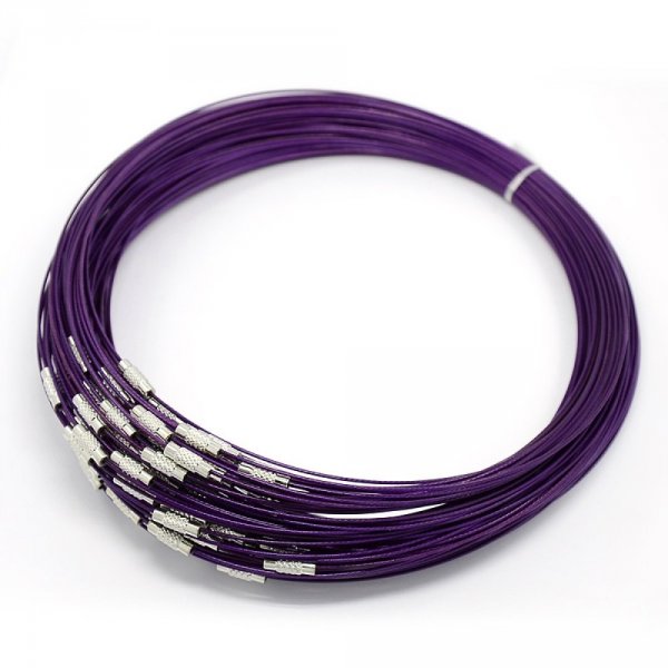 1 Halsband mit starrem Draht violett Schraubverschluss Nr. 01