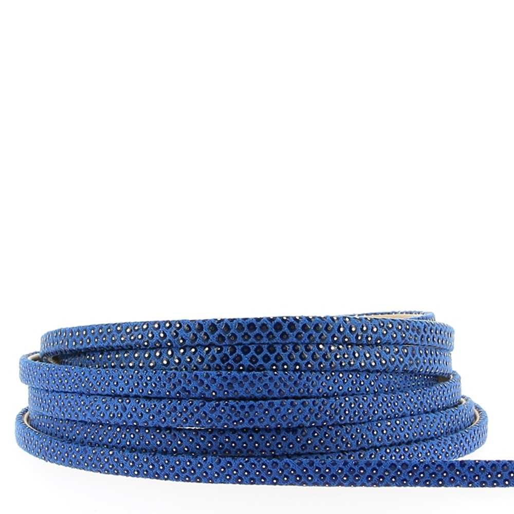 1 Meter Lanyard Eidechse Royalblau/Gold 05 mm