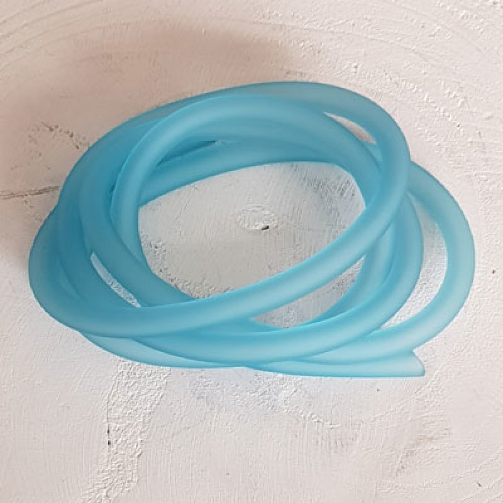 1 Meter Pvc Hohlschnur 6,5 mm Aquamarin 2