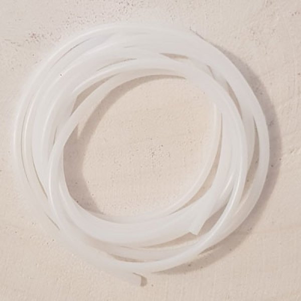 1 Meter 2 mm PVC-Hohlfaserschnur Wei&szlig;.