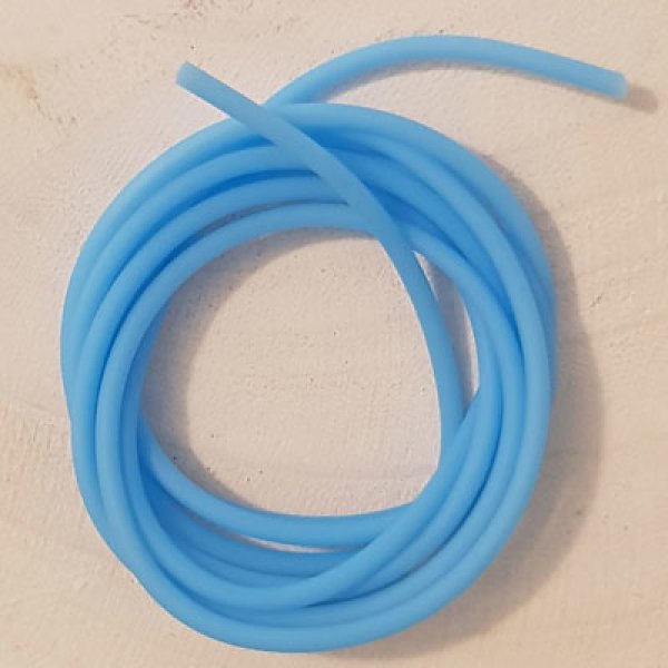 1 Meter PVC-Hohlfaserschnur 2 mm T&uuml;rkis.