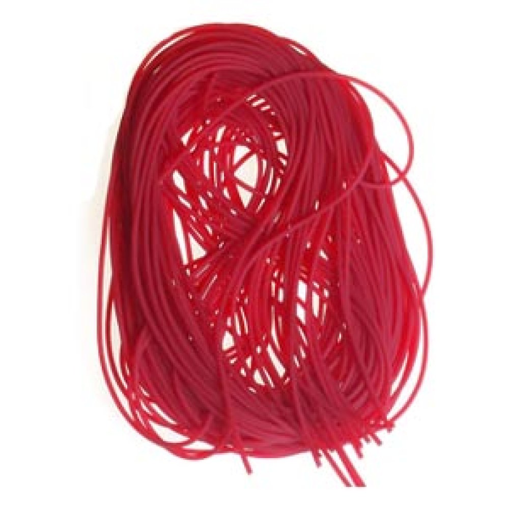 1 Meter 1,5 mm PVC-Faden Rot.