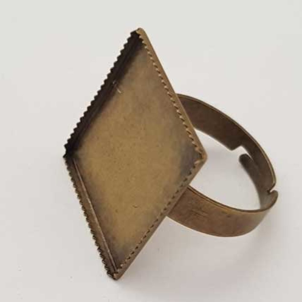 1 support bague carré de 20 mm Bronze N°03