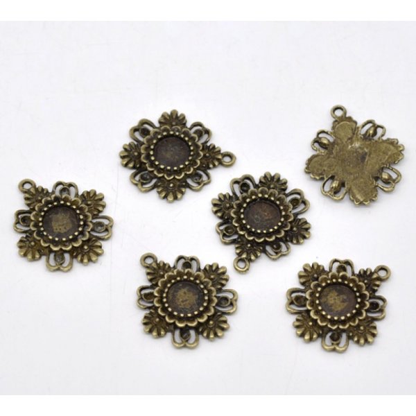 1 Cabochonhalter 08 mm N&deg;06 Bronze