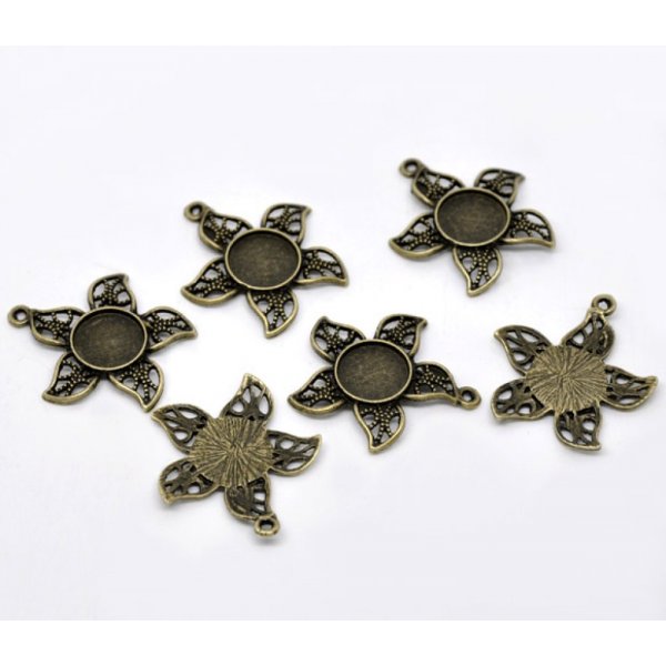 1 Cabochonhalter 12 mm N&deg;08 Bronze