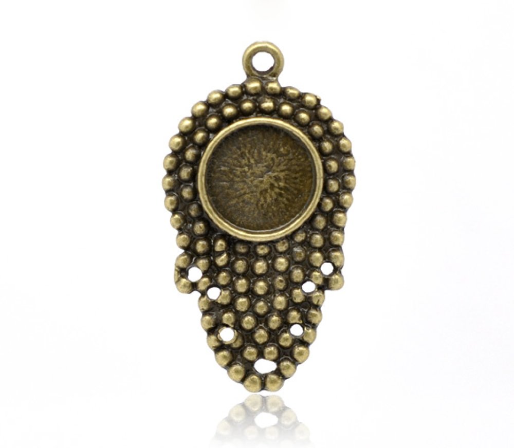 1 Cabochonhalter 12 mm N°09 Bronze