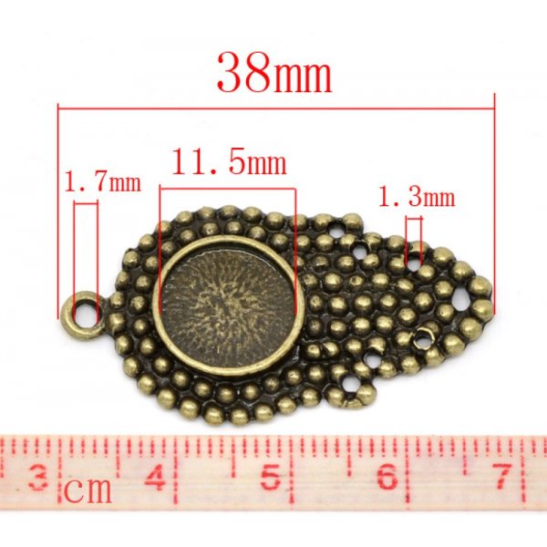 1 Cabochonhalter 12 mm N&deg;09 Bronze