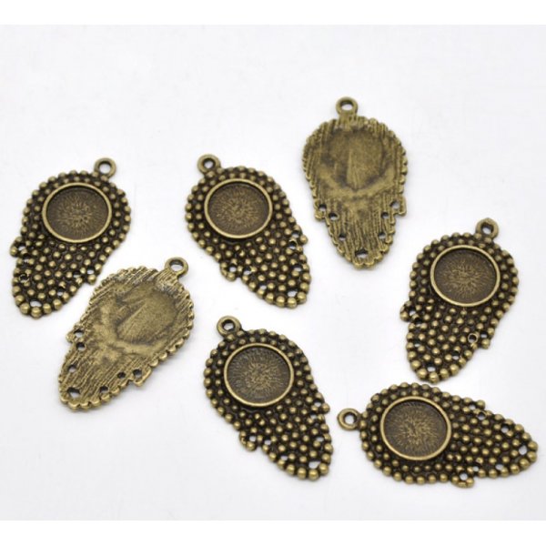 1 Cabochonhalter 12 mm N&deg;09 Bronze