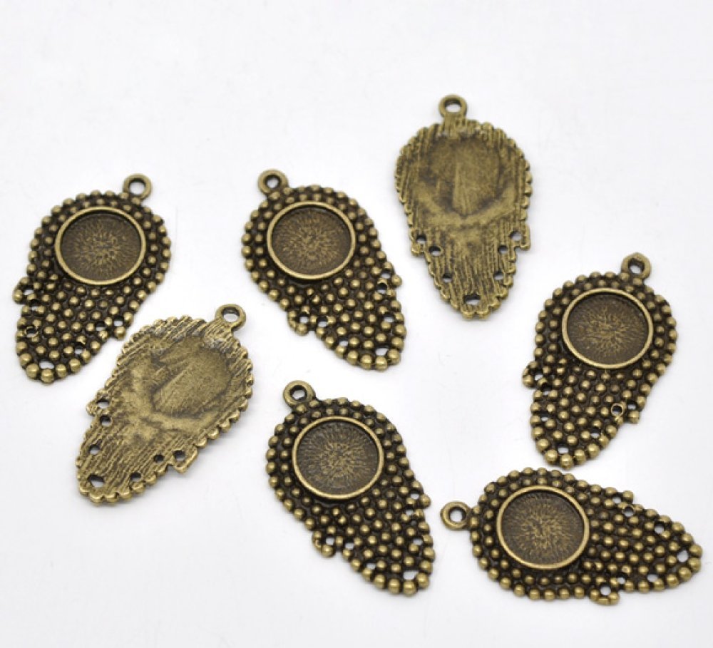 1 Cabochonhalter 12 mm N°09 Bronze