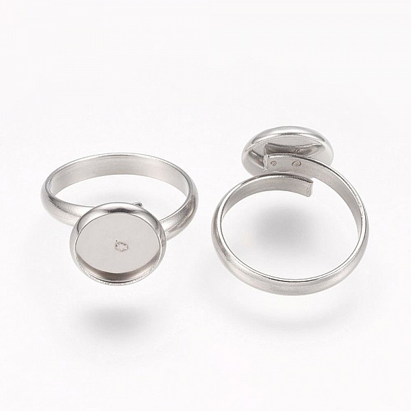 1 support cabochon bague de 18 mm Argent N&deg;05