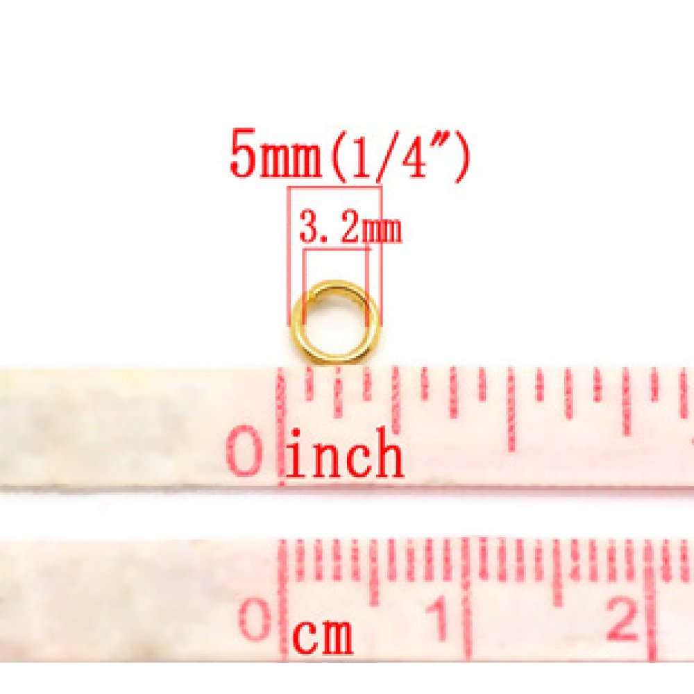 20 Offene Verbindungsringe 05 mm Vergoldet