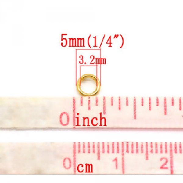 20 Offene Verbindungsringe 05 mm Vergoldet