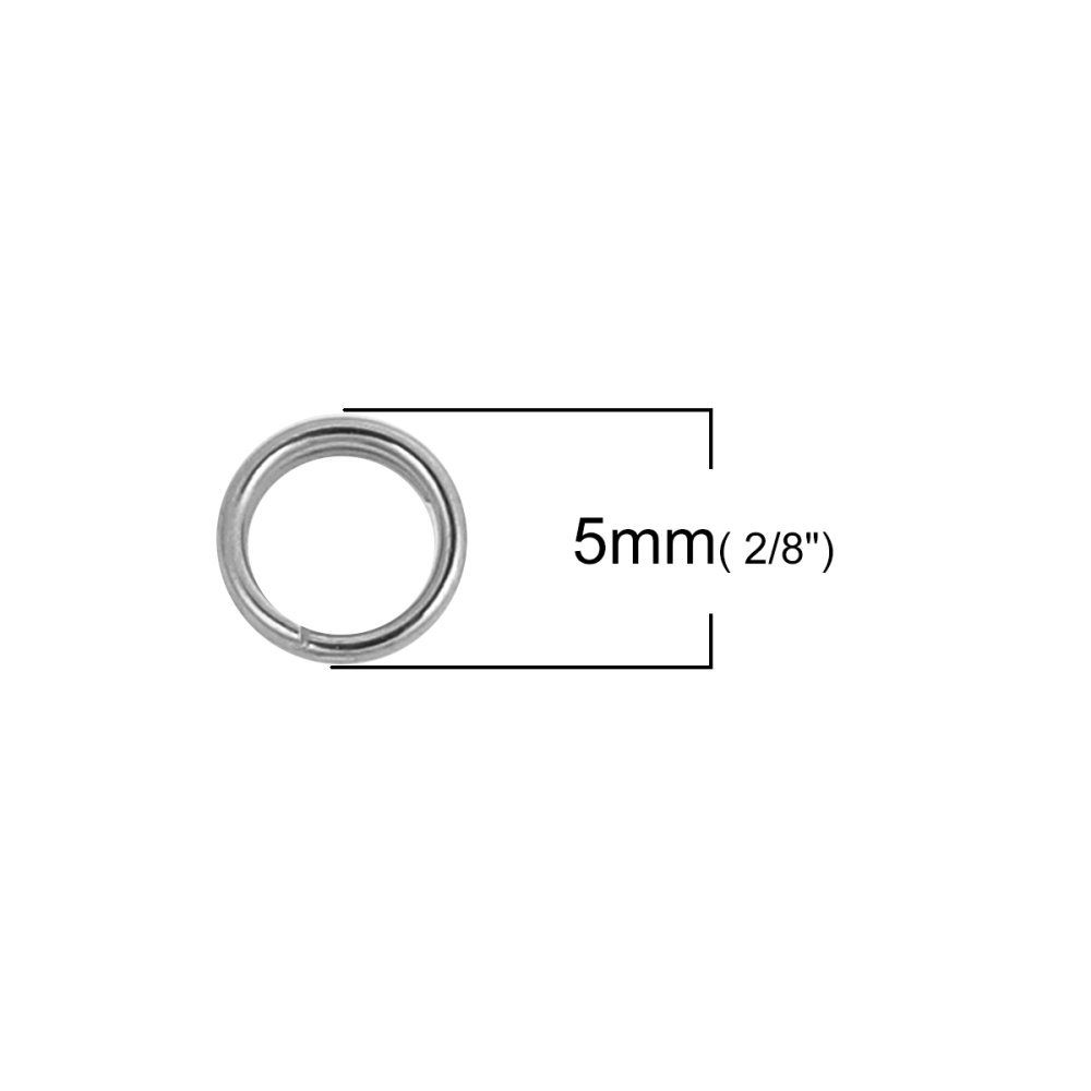 20 Doppelverbindungsringe 05 mm Edelstahl