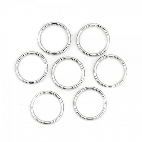 20 Offene Verbindungsringe 15 mm Edelstahl