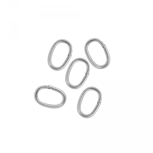 20 offene ovale Verbindungsringe 07 X 4 mm Edelstahl