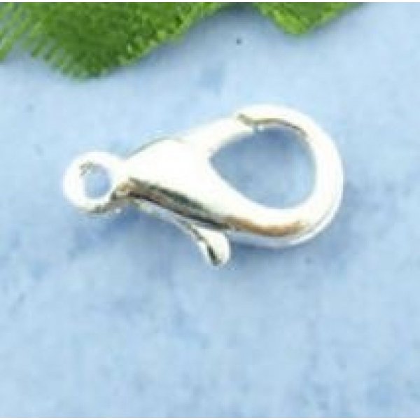 20 Karabinerverschl&uuml;sse 12 x 07 mm Silber