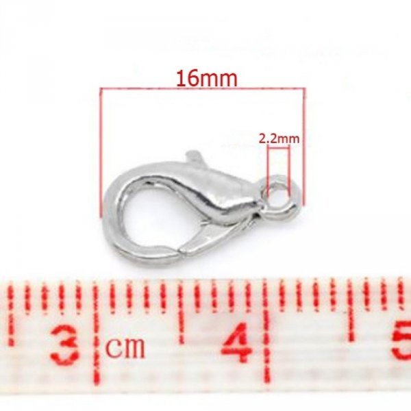 20 Karabinerverschl&uuml;sse 16 x 09 mm.