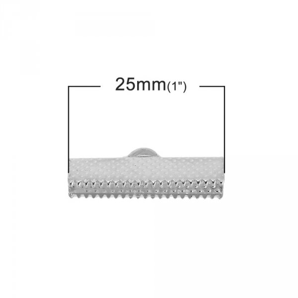 20 Krallenverschl&uuml;sse 25 x 8 mm Silber