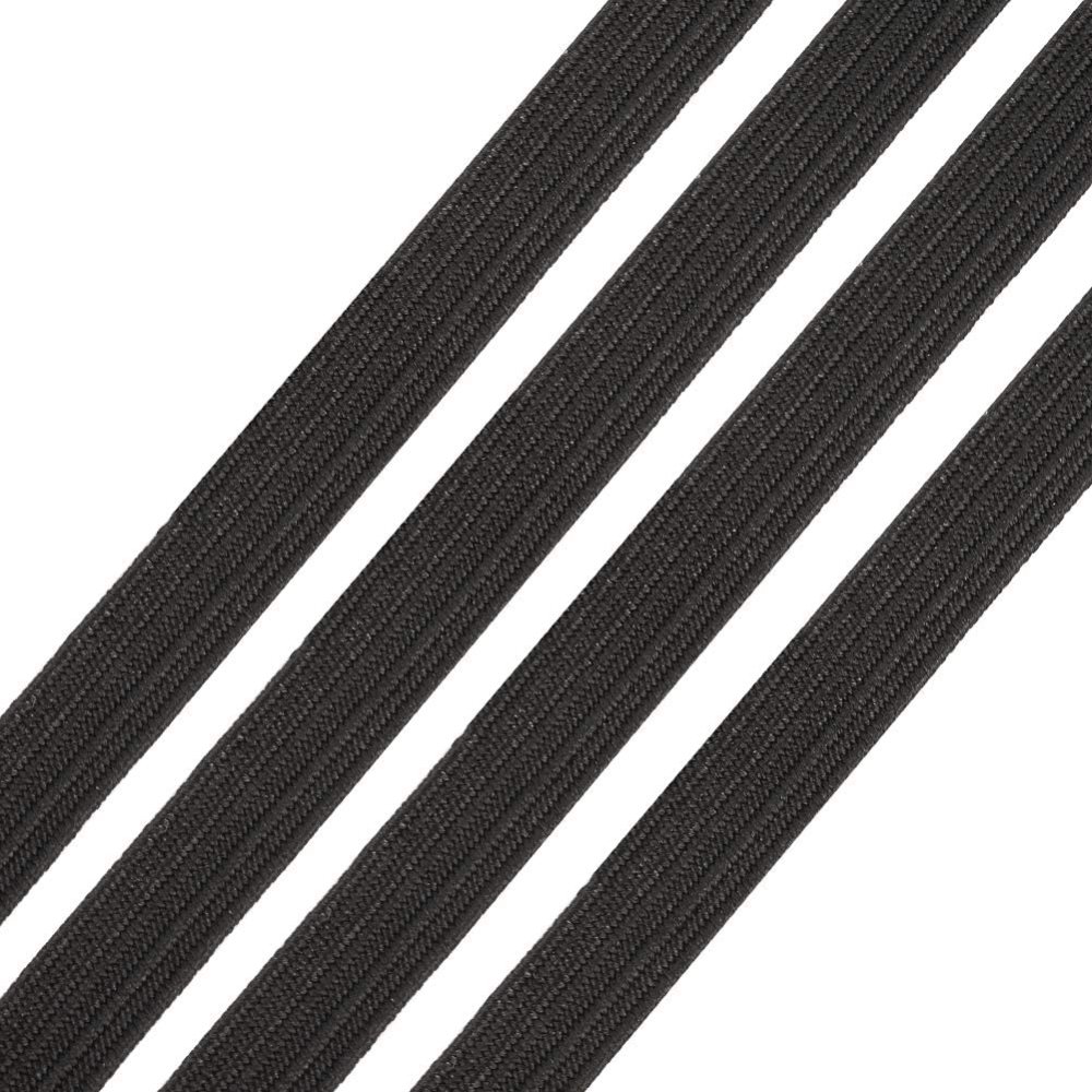 20 Meter Gummiband flach 5 mm Schwarz
