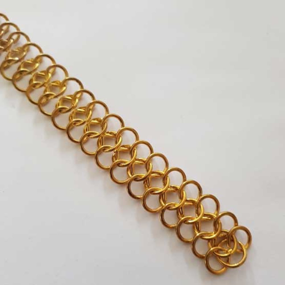 20 cm Kette Masche Form 8 verbunden Farbe Gold