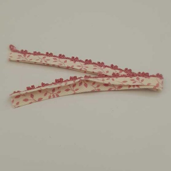 22 cm Ruban Biais Multi-Fleurs et Dentelle N&deg;07
