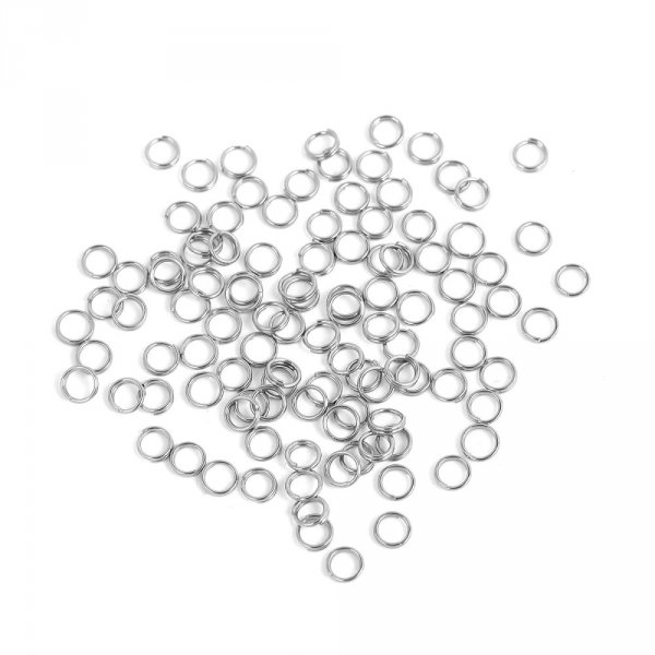 2 Doppelverbindungsringe 05 mm Edelstahl