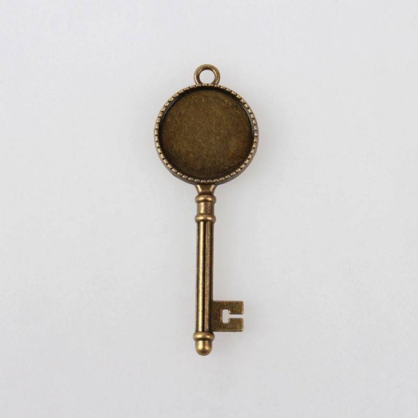 2 Cabochon-Halterungen 20mm Bronze, Cabochon-Anh&auml;nger 132AB 